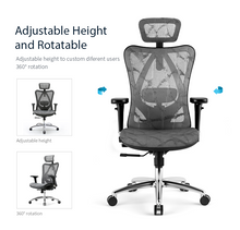 Load image into Gallery viewer, Sihoo M57 Black Frame Black Mesh Ergonomic Office Chair (3 Years Limited Warranty)