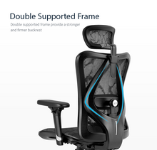 Load image into Gallery viewer, Sihoo M57B Black Frame Black Mesh Ergonomic Office Chair with Legrest (3 Years Limited Warranty)
