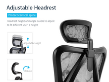 Load image into Gallery viewer, Sihoo M57B Black Frame Black Mesh Ergonomic Office Chair with Legrest (3 Years Limited Warranty)