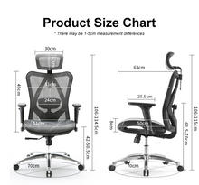 Load image into Gallery viewer, Sihoo M57B Black Frame Black Mesh Ergonomic Office Chair with Legrest (3 Years Limited Warranty)