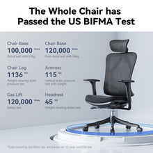 Load image into Gallery viewer, Sihoo M57 Black Frame Black Mesh Ergonomic Office Chair (3 Years Limited Warranty)

