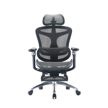 Load image into Gallery viewer, Black office chair with mesh design on a white background, featuring the Sihoo brand.
