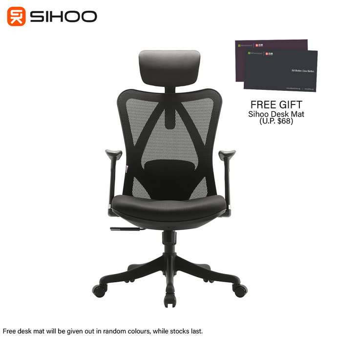 [Pre-Order] *FREE GIFT* Sihoo M16 Ergonomic Fabric Office Chair With Headrest (1 Year Limited Warranty) [Deliver from 2nd August]