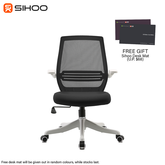 *FREE DESK MAT* Sihoo M76 Ergonomic Chair Black Colour