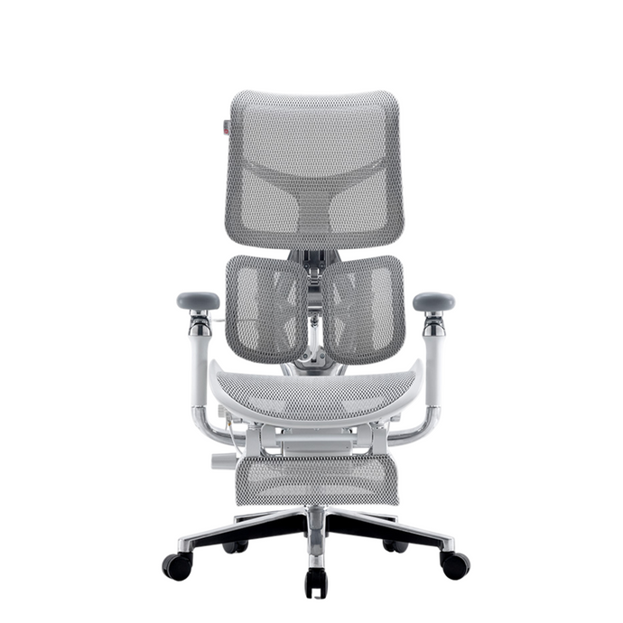 Sihoo S300 Light Grey Mesh White Frame Full Mesh Ergonomic Chair (5 Years Limited Warranty)