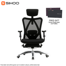 Load and play video in Gallery viewer, *FREE DESK MAT* Sihoo M18 Ergonomic Fabric Office Chair with Legrest
