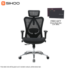 Load and play video in Gallery viewer, *FREE DESK MAT* Sihoo M57 Black Frame Black Mesh Ergonomic Office Chair
