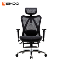 Load and play video in Gallery viewer, Sihoo M57B Black Frame Black Mesh Ergonomic Office Chair with Legrest (3 Years Limited Warranty)
