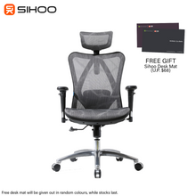Load and play video in Gallery viewer, *FREE DESK MAT* Sihoo M57 Black Frame Dark Grey Mesh Ergonomic Office Chair
