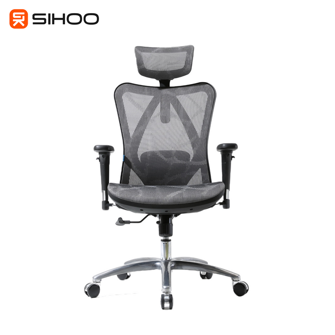 [Pre-Order] *FREE MOBILE STAND* Sihoo M57 Black Frame Dark Grey Mesh Ergonomic Office Chair (3 Years Limited Warranty) [Deliver from Early November]