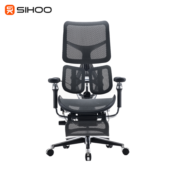 Sihoo S300 Dark Grey Mesh Black Frame Full Mesh Ergonomic Chair (5 Years Limited Warranty)