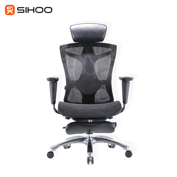 Sihoo V1 Ergonomic Office Chair Black With Legrest (3 Years Limited Warranty)