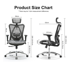 Load image into Gallery viewer, [Pre-Order] *FREE DESK MAT* Sihoo M57 Black Frame Dark Grey Mesh Ergonomic Office Chair [Deliver from End March]
